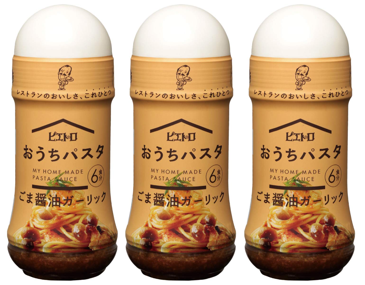 파스타 소스 피에트로 집 파스타 참깨 간장 마늘 180ml (3개 세트) 고소함이 식욕을 돋우는 일본식 소스