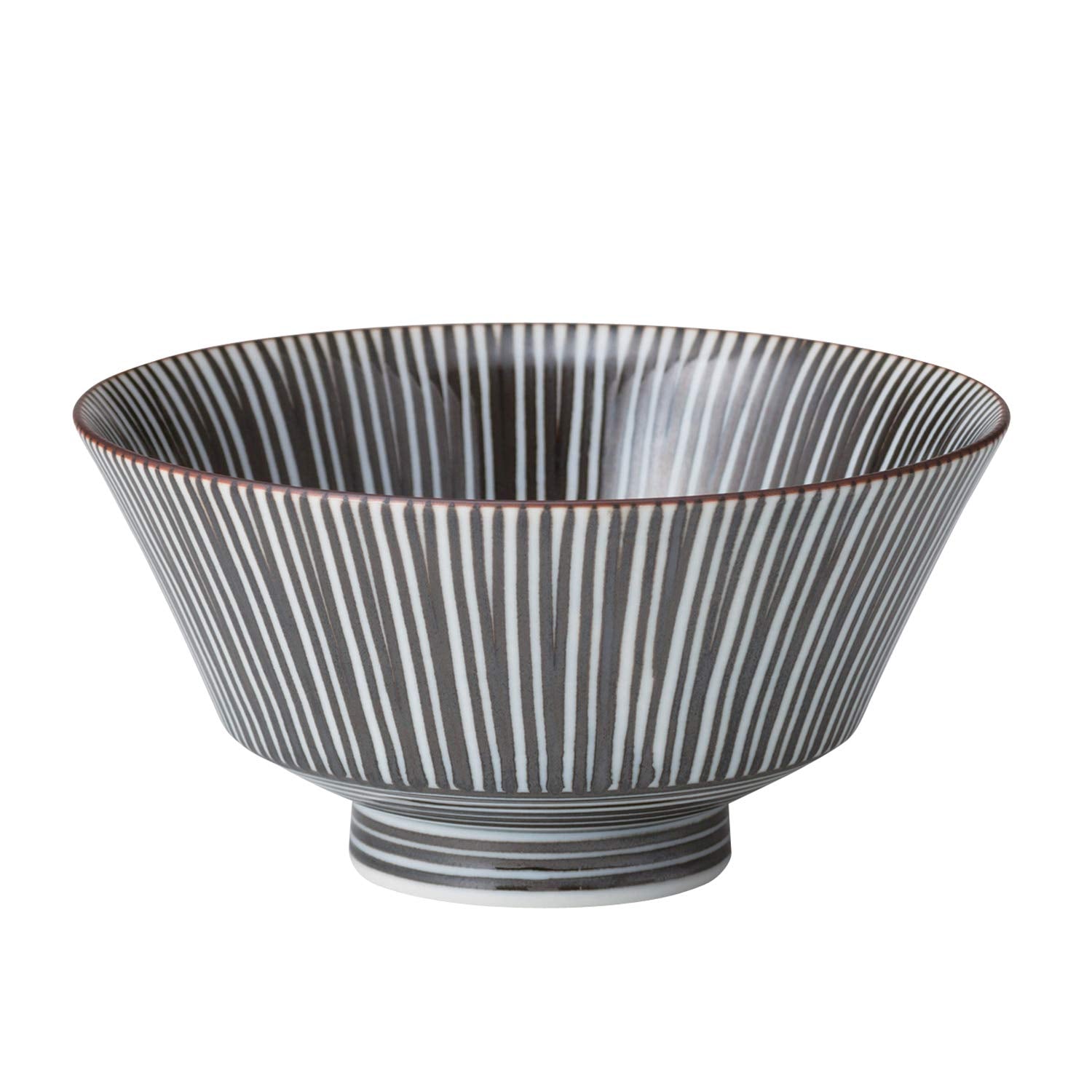 Nishikai pottery rice bowl, dyed L, Hasami ware, Suehiro bowl, thin ten grass pattern 18165