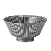 Nishikai pottery rice bowl, dyed L, Hasami ware, Suehiro bowl, thin ten grass pattern 18165