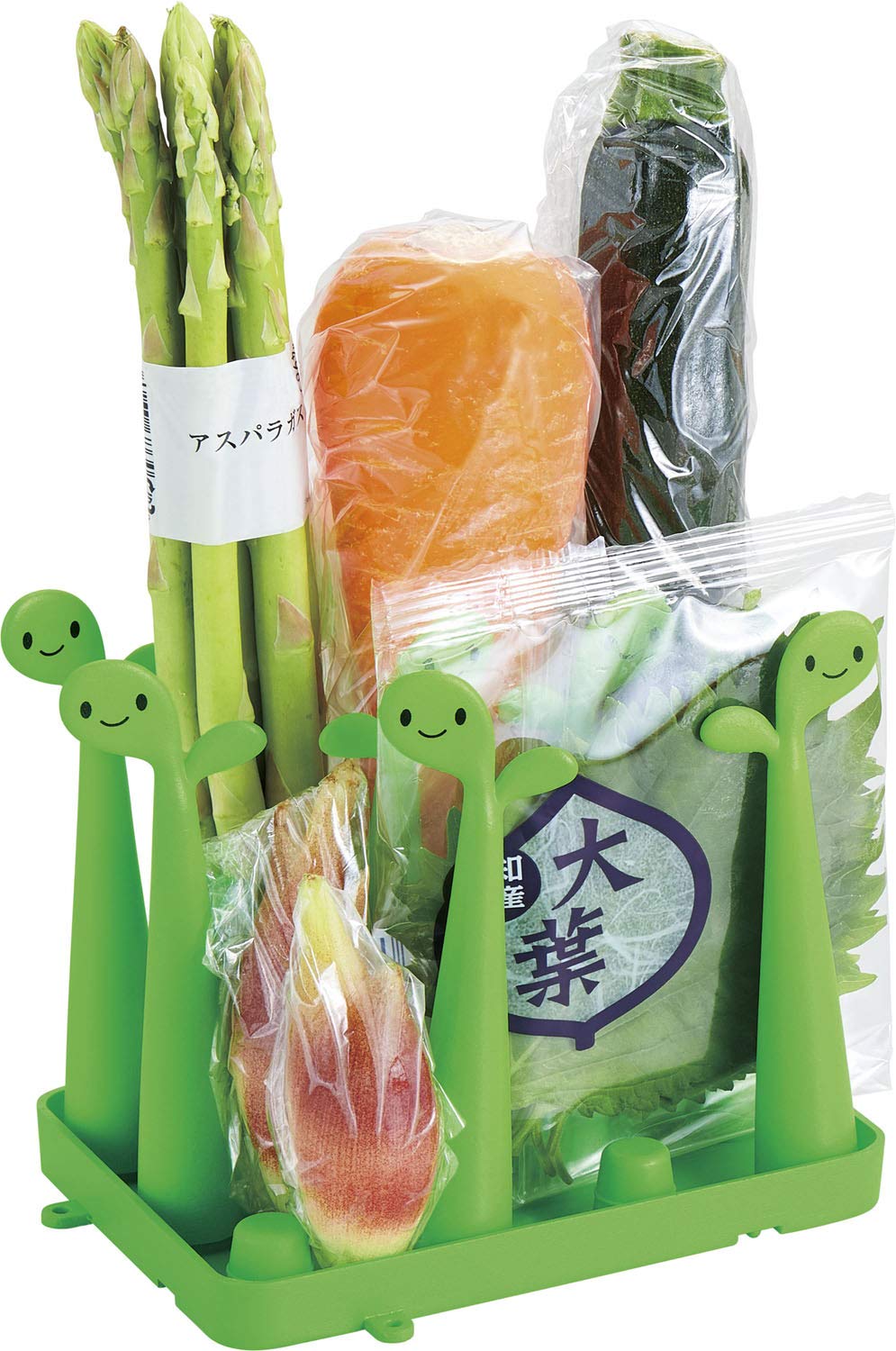 Cogit Veggie Tatechan Green Width 12.5 x Depth 9.5cm Vegetable freshness Long lasting