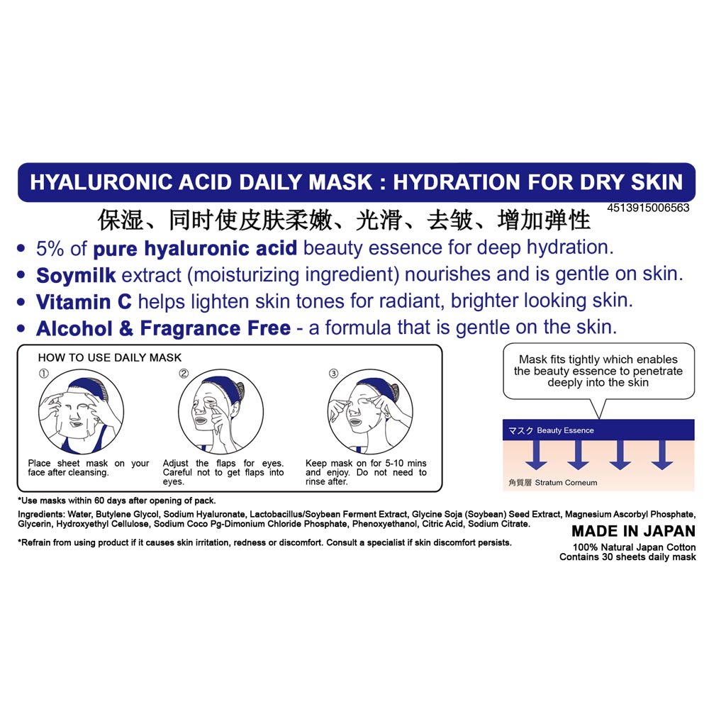 Japan Gals Pure Five Essence Mask HY30 ชิ้น