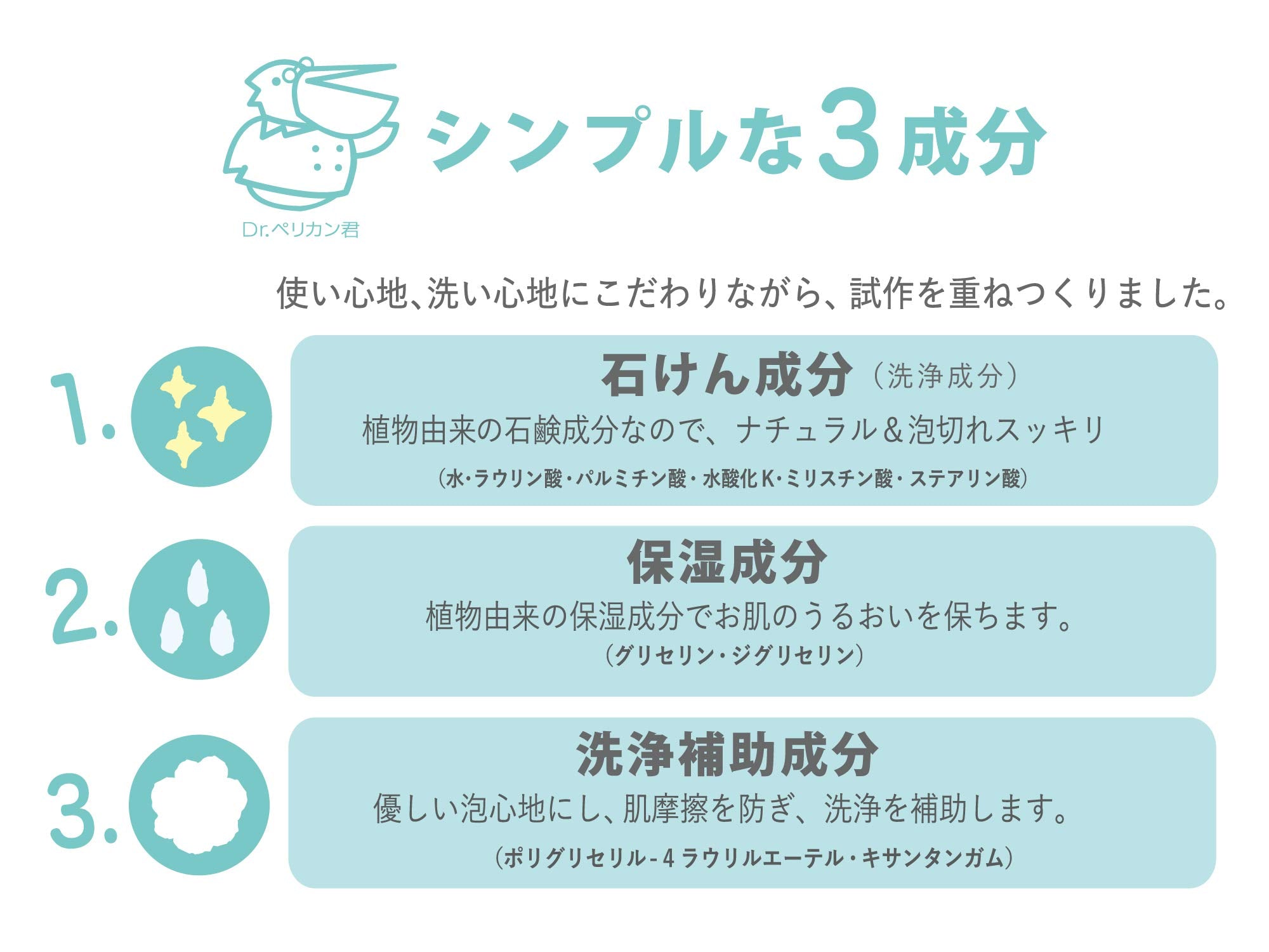 [温和适合婴儿到成人] 一推即可产生浓密泡沫 无需揉搓即可洗净 呵护家人肌肤 滋润无摩擦感 温和呵护裸露肌肤 无添加专业派力肯香皂 无添加泡沫沐浴露 500mL