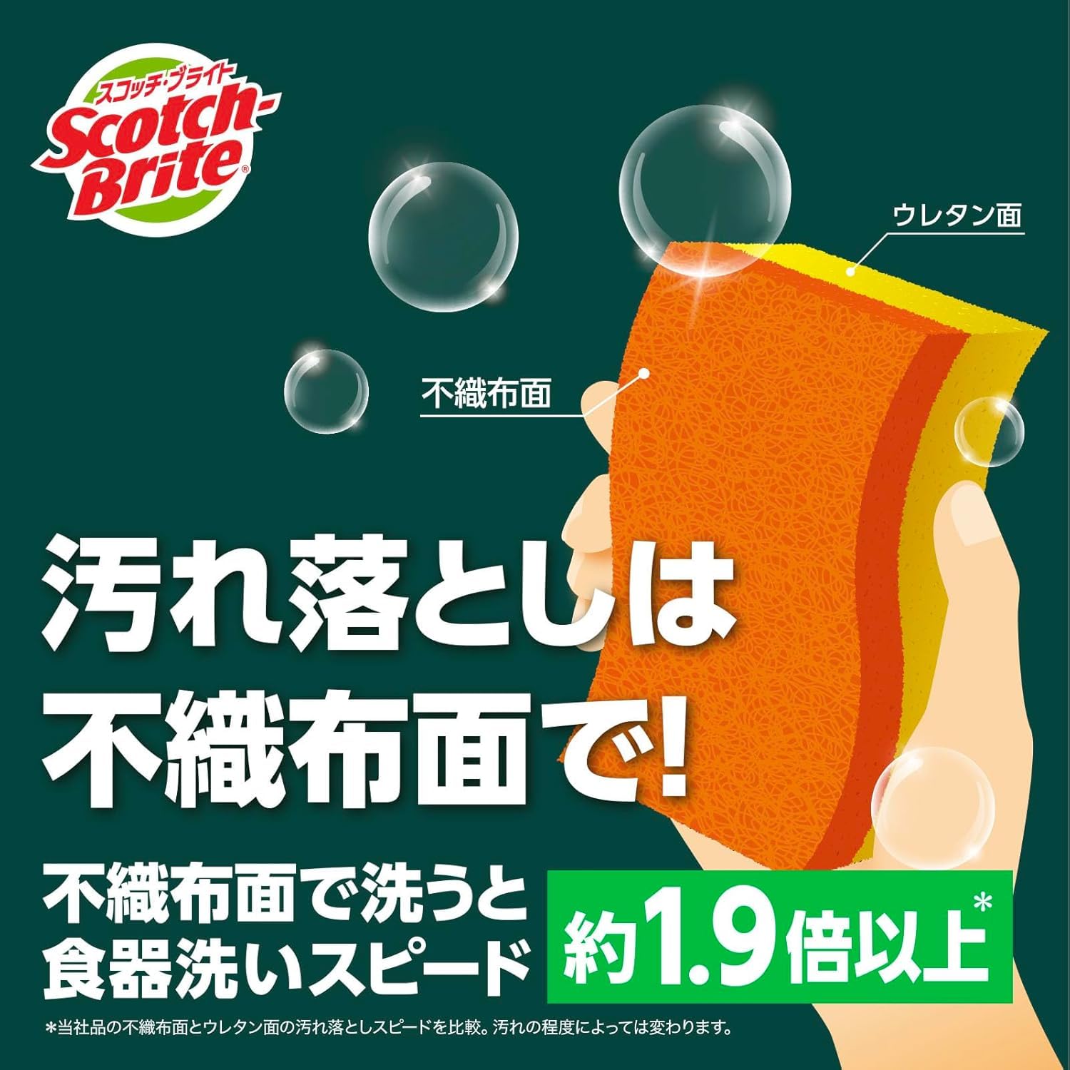 3M Sponge Kitchen Non-Scratch Antibacterial Hybrid Orange 6 Pieces Scotch Brite HB-21KE-H-6P