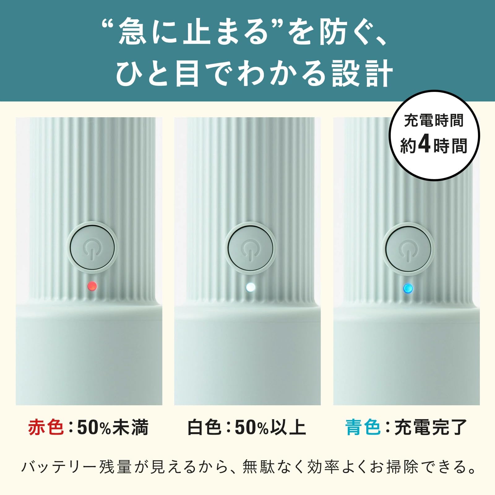 BRUNO 브루노 진공 청소기 스틱 클리너 경량 슬림 핸디 무선 2way Type-C 충전 혼자 생활 Ivory 아이보리 화이트 BOE124-IV