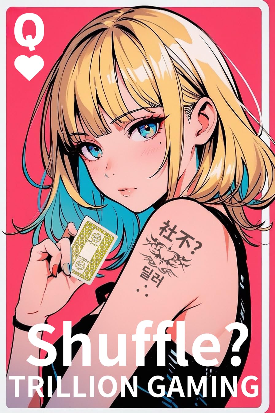 「카지노 도입수 전국 NO.1」TRILLION GAMING Playing Card 4색 트럼프 포커의 핸드수 업 특수 효과 다수 탑재 점보 인덱스 브릿지 사이즈(PIANO BLACK)