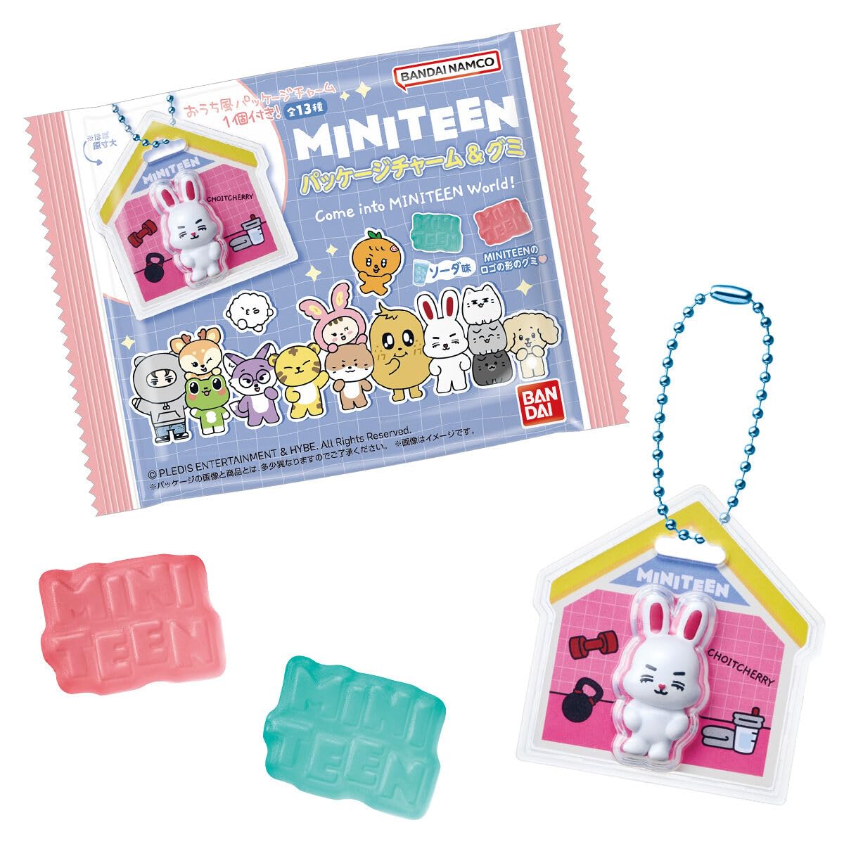 MINITEEN package charm & gummy 12 pieces BOX candy toy