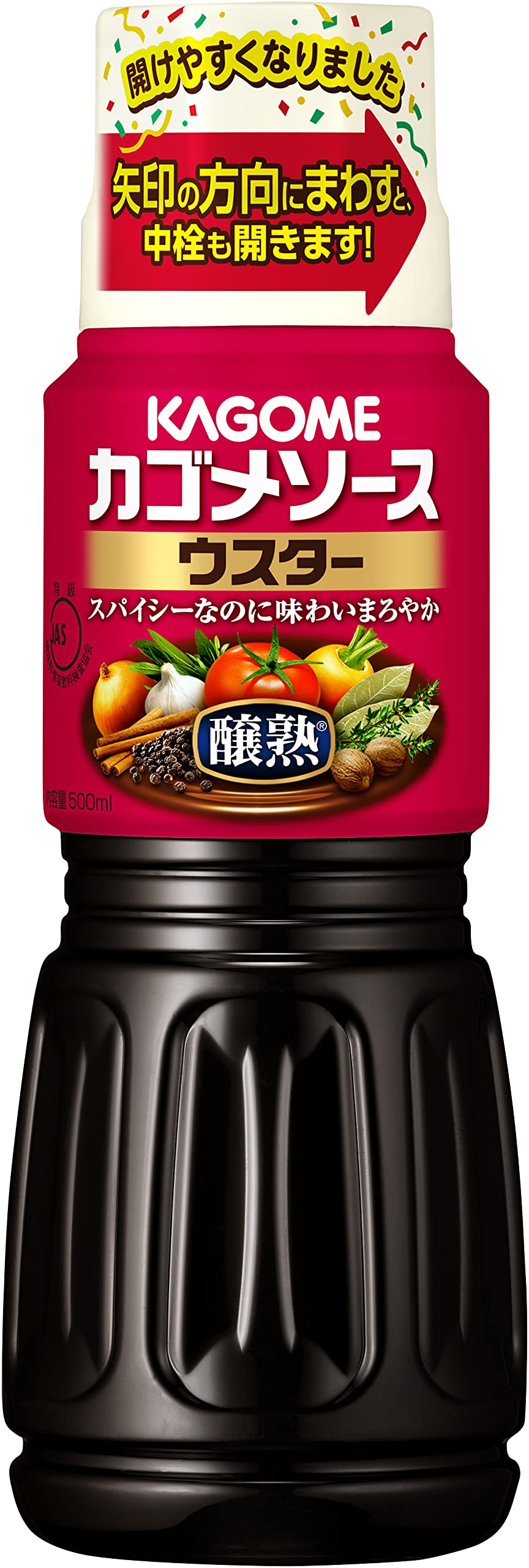 카고메 양숙 소스 우스터 500ml×4개