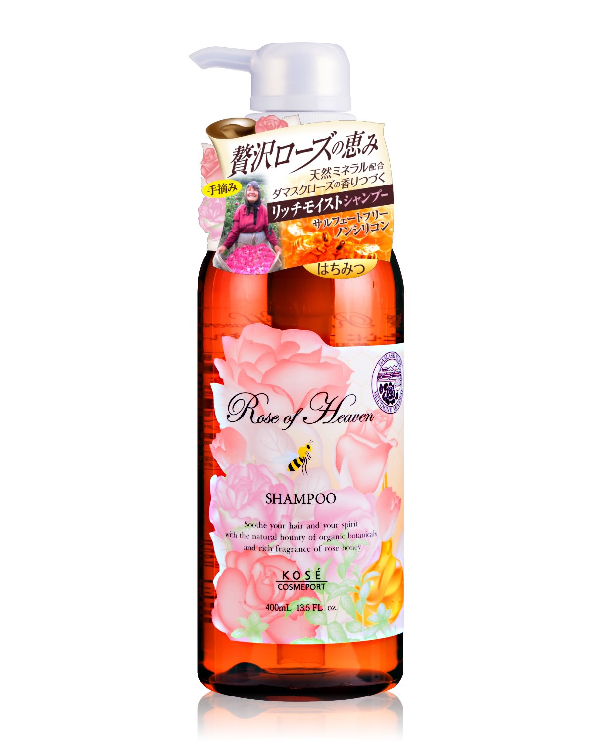 KOSE Rose of Heaven Non-Silicone Shampoo 400ml (Rose Scent)