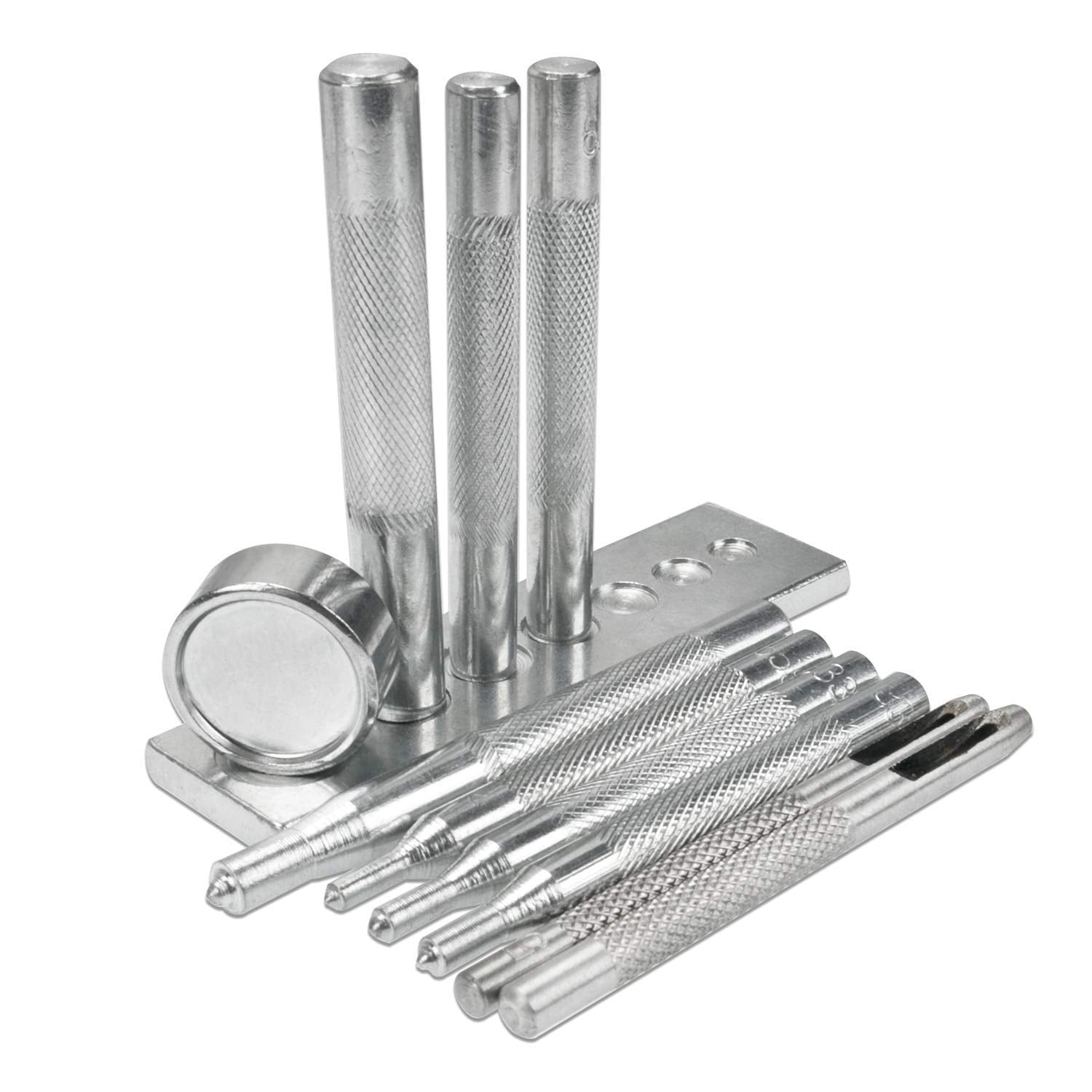 [Y Yakuni Tatsu] Leather Craft Hook Tool, 11 Piece Set, Grommet, All-Purpose Hitting Table, Riveting Tool, Leathercraft Tool, Tool