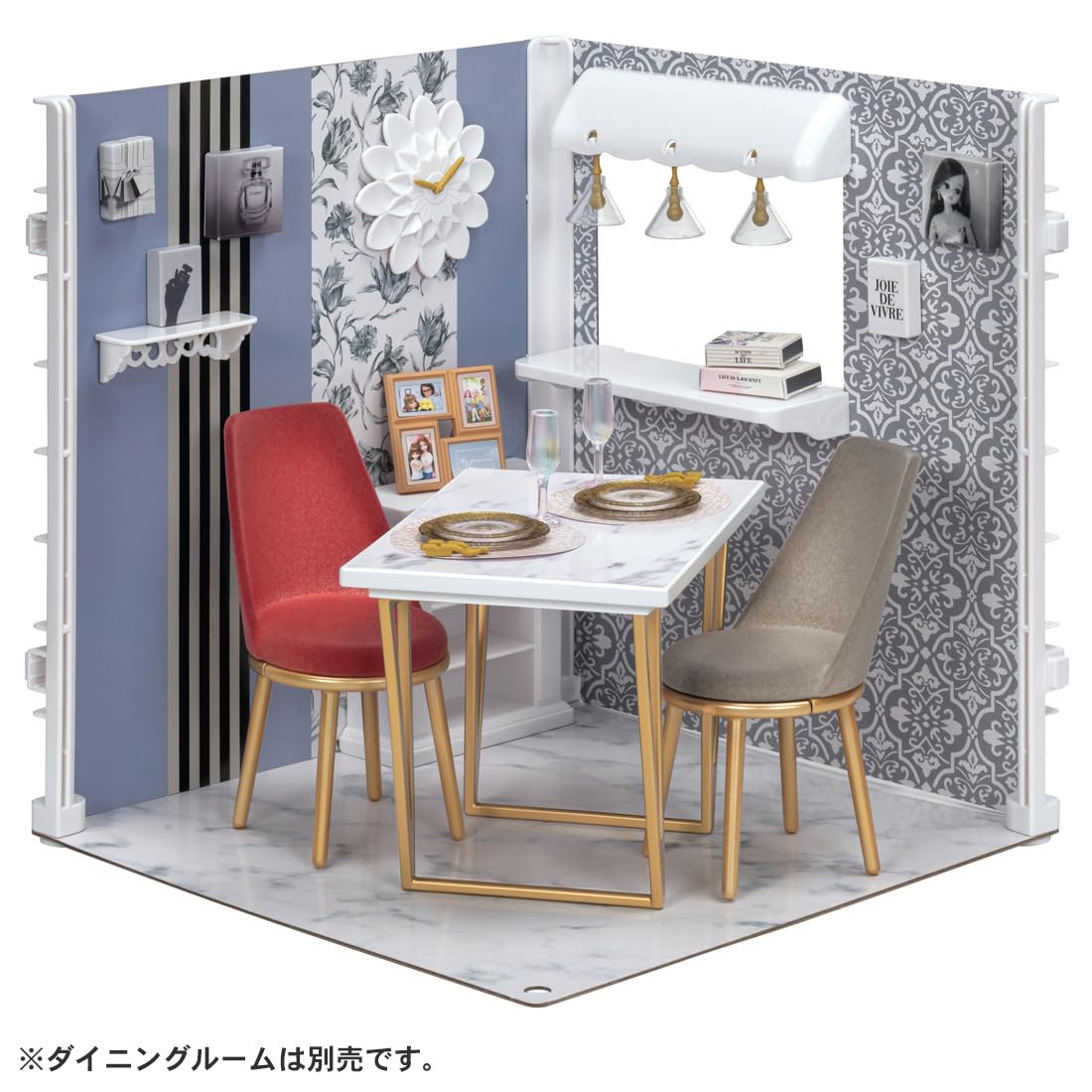 TAKARA TOMY Licca-chan LF-09 Interior Coordination Dining Table Set (Francfranc Collaboration) Dress-up Play Toy Ages 3+