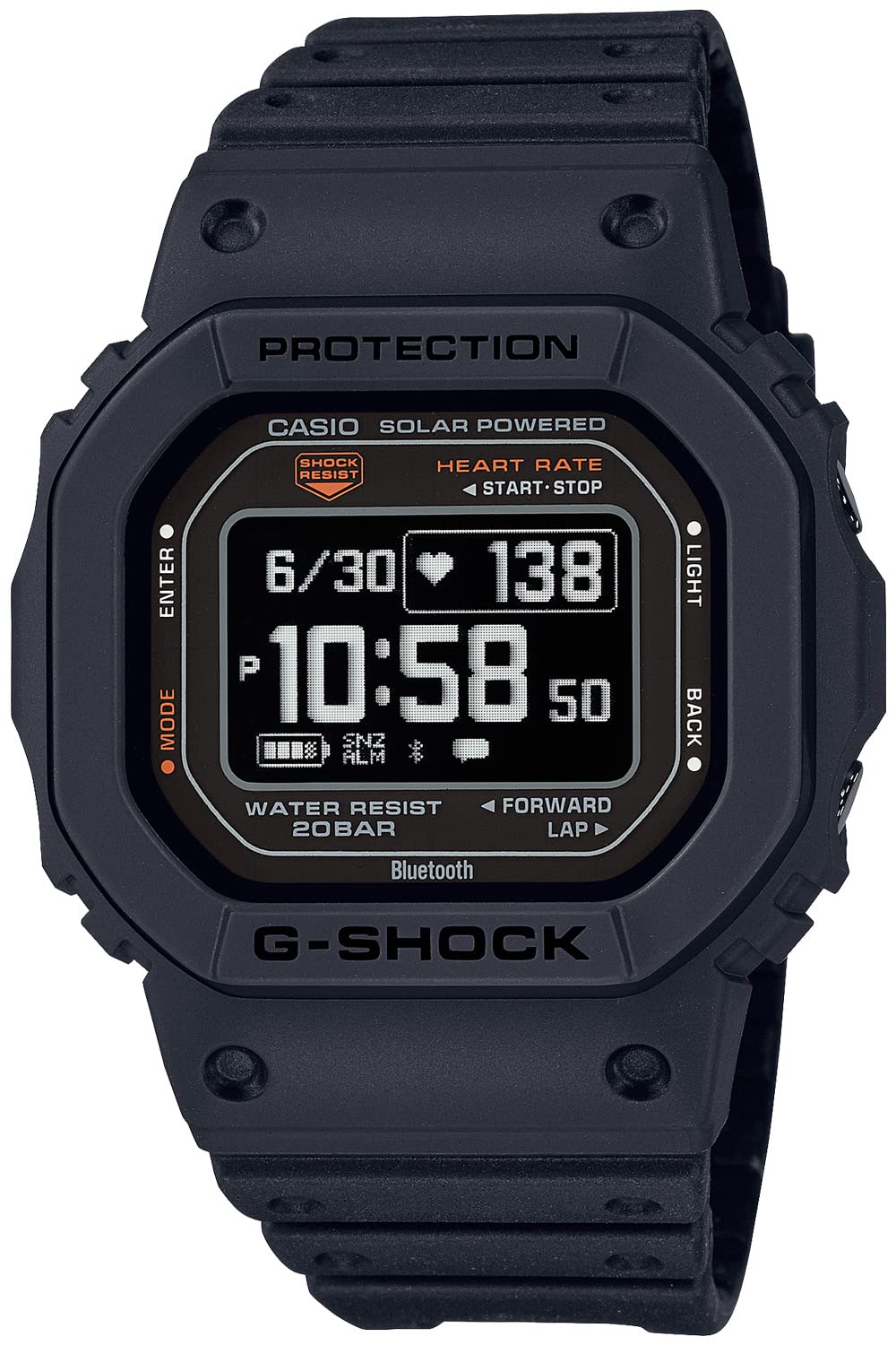 [카시오] 손목시계 지쇼크[국내 정규품] G-SQUAD 심박계 Bluetooth 탑재 DW-H5600-1 JR 맨즈 블랙