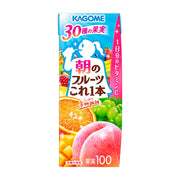 Kagome Morning Fruit This One 200ml Paper Pack x 24 (No Sugar, Vitamin C, Dietary Fiber)