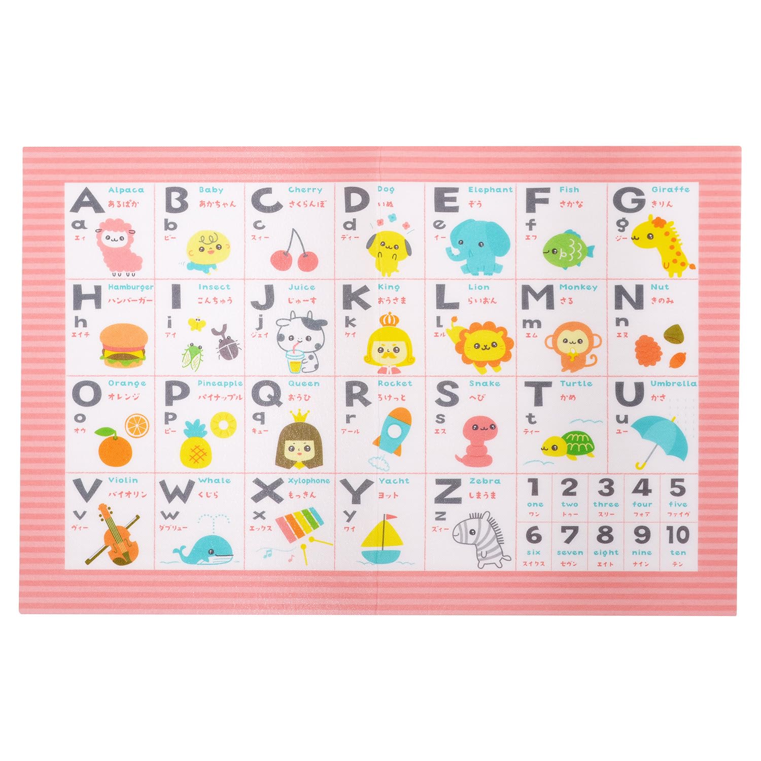 KOKUBO Bathroom Poster Alphabet Bathroom Learning Made in Japan 3976