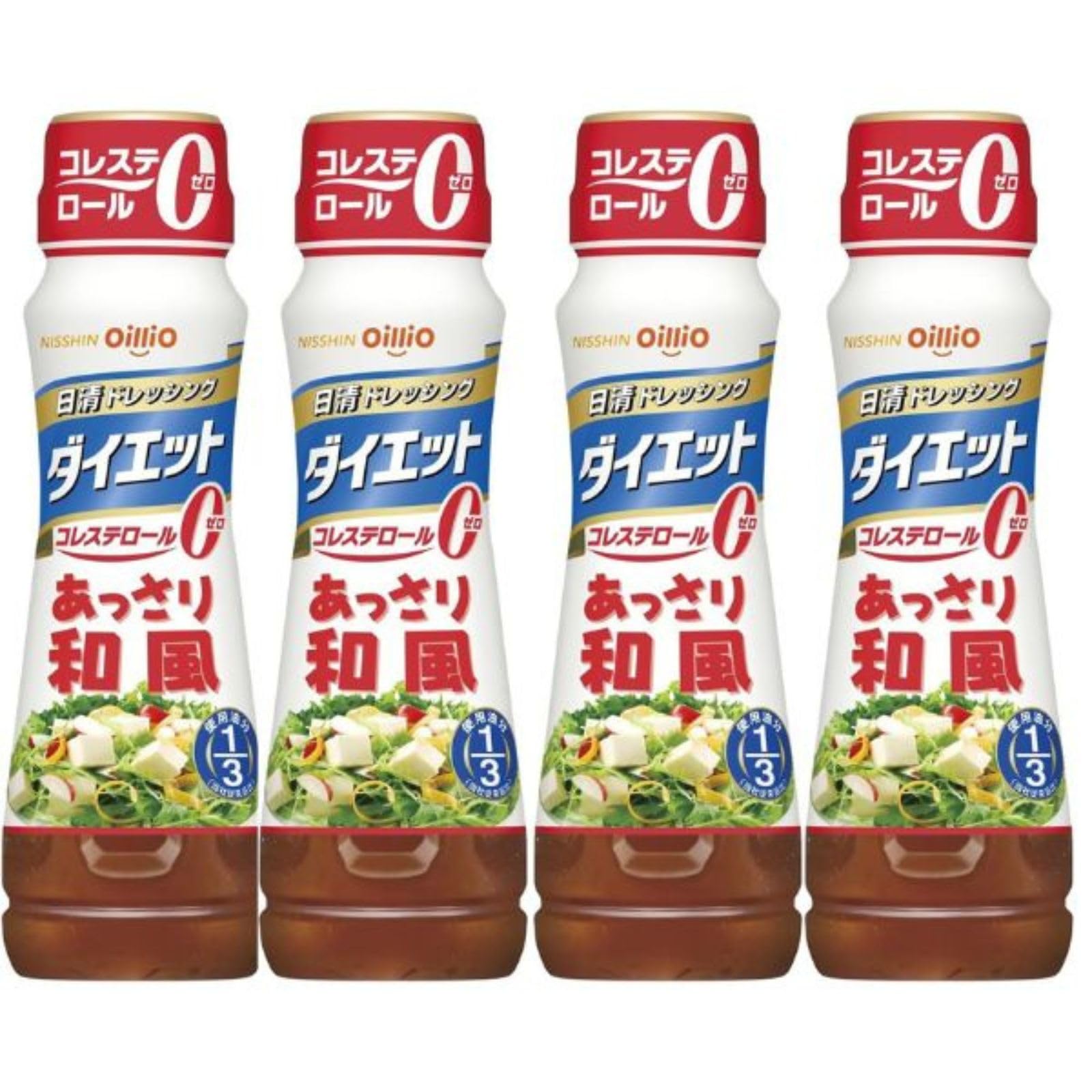 Nissin Oilio Dressing Diet Simple Phong Cách Nhật Bản 185ml x 4 chai