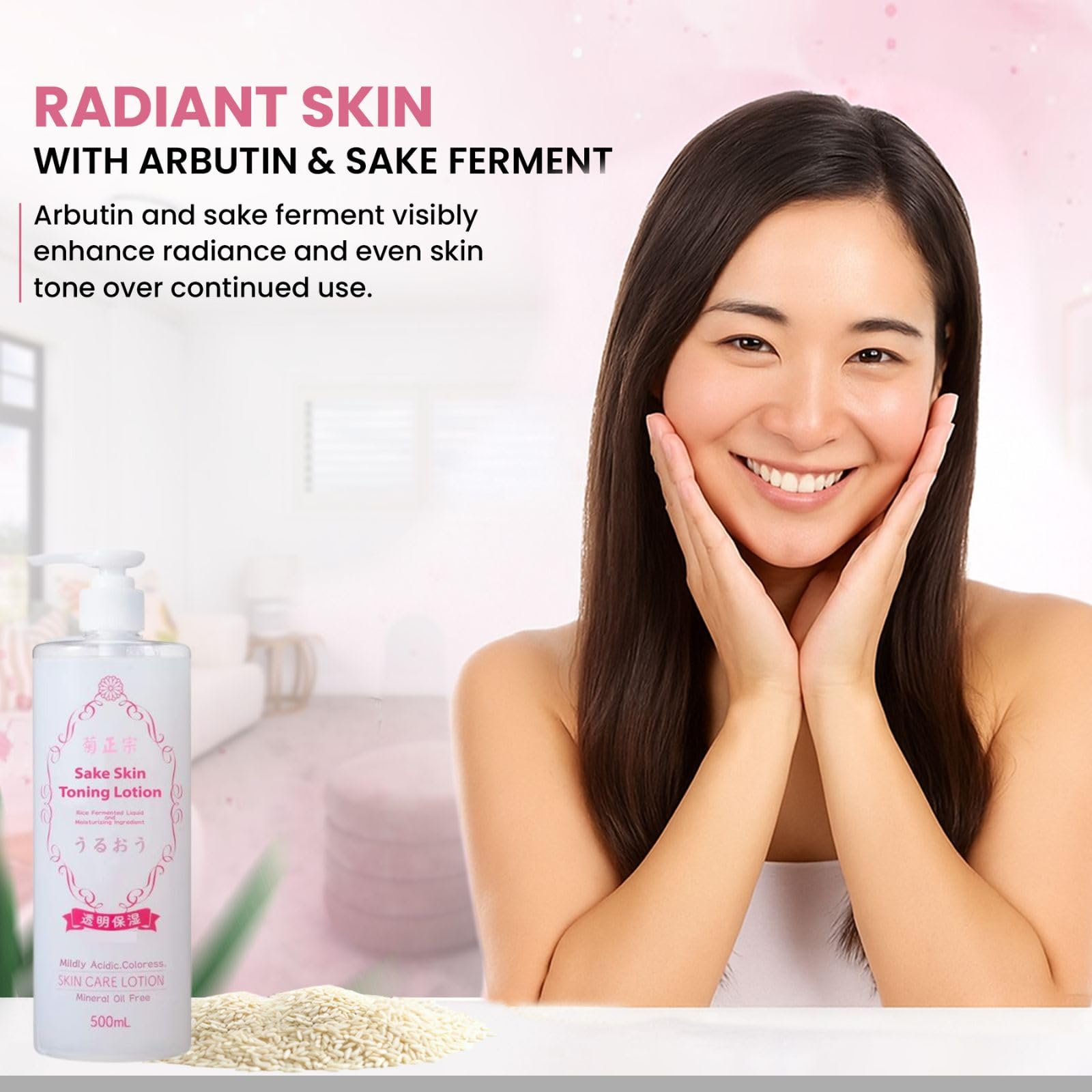 Kikumasamune Sake Lotion Transparent Moisturizing 500ml Vitamin