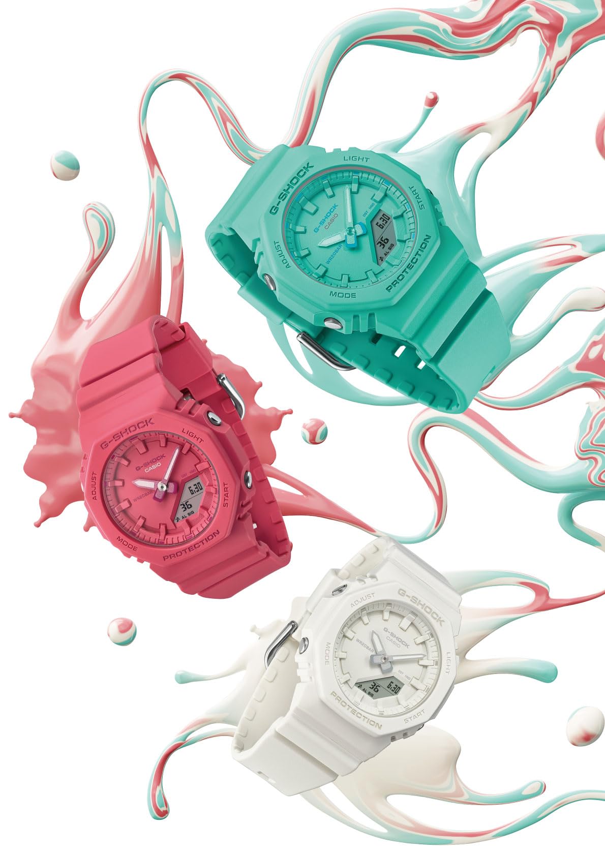 [Casio] G-Shock Watch [Domestic Genuine Product] Mid-size model uses biomass plastic GMA-P2100-7AJF Women's White