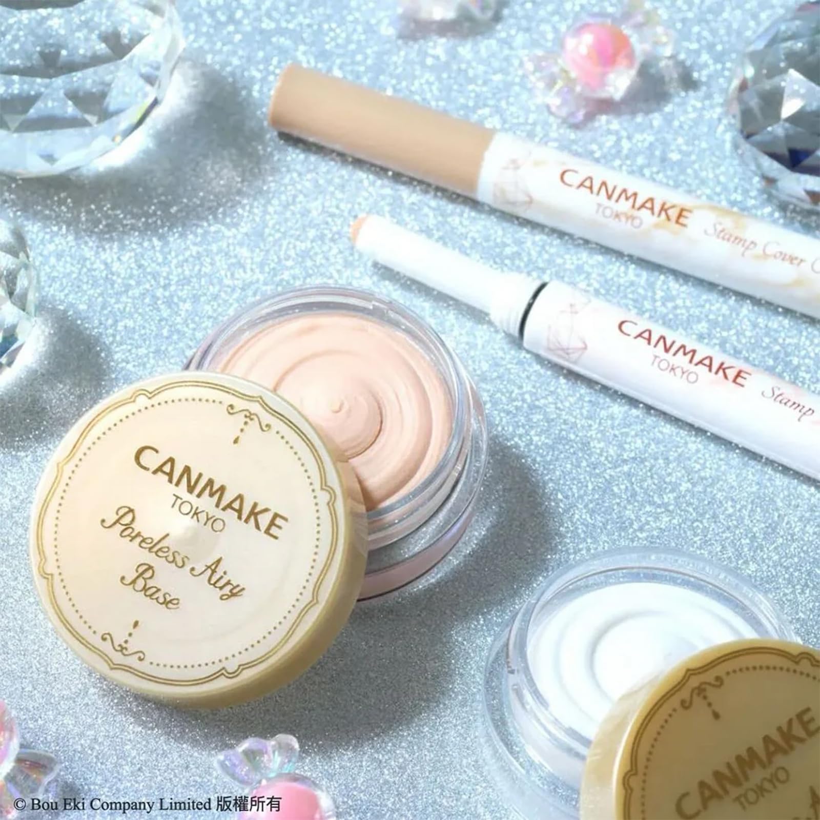 Canmake Poreless Airy Base 01 Pure White Makeup Base Jar 9g (x 1)
