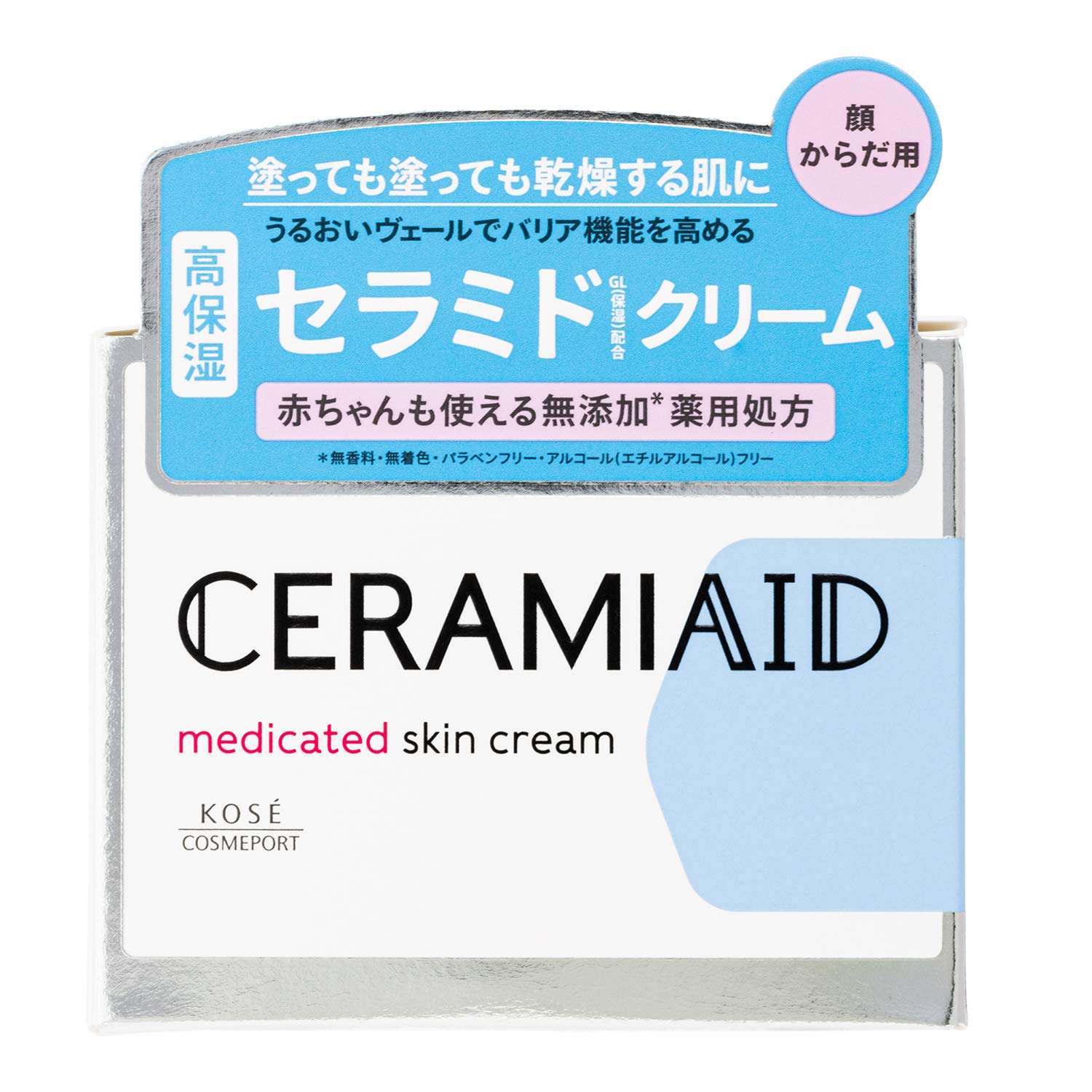 Ceramiaid KOSE Medicated Skin Cream 140g Additive-free formula For those who suffer from severe dryness Unscented 140g (x 1)