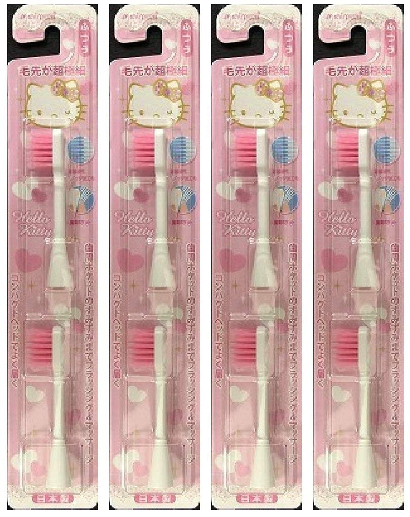 [Bulk purchase] Minimum Hapika replacement toothbrush, ultra-fine pink, 2 pieces x 4 pieces