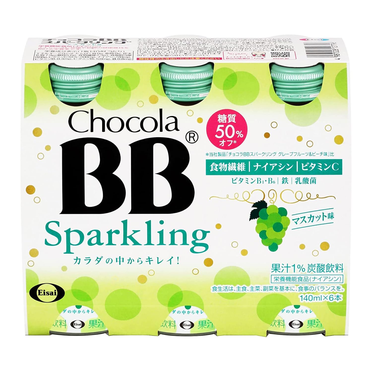 초콜릿 BB 스파클링 무스카트 맛 140mL×24개[영양기능식품(니아신)]