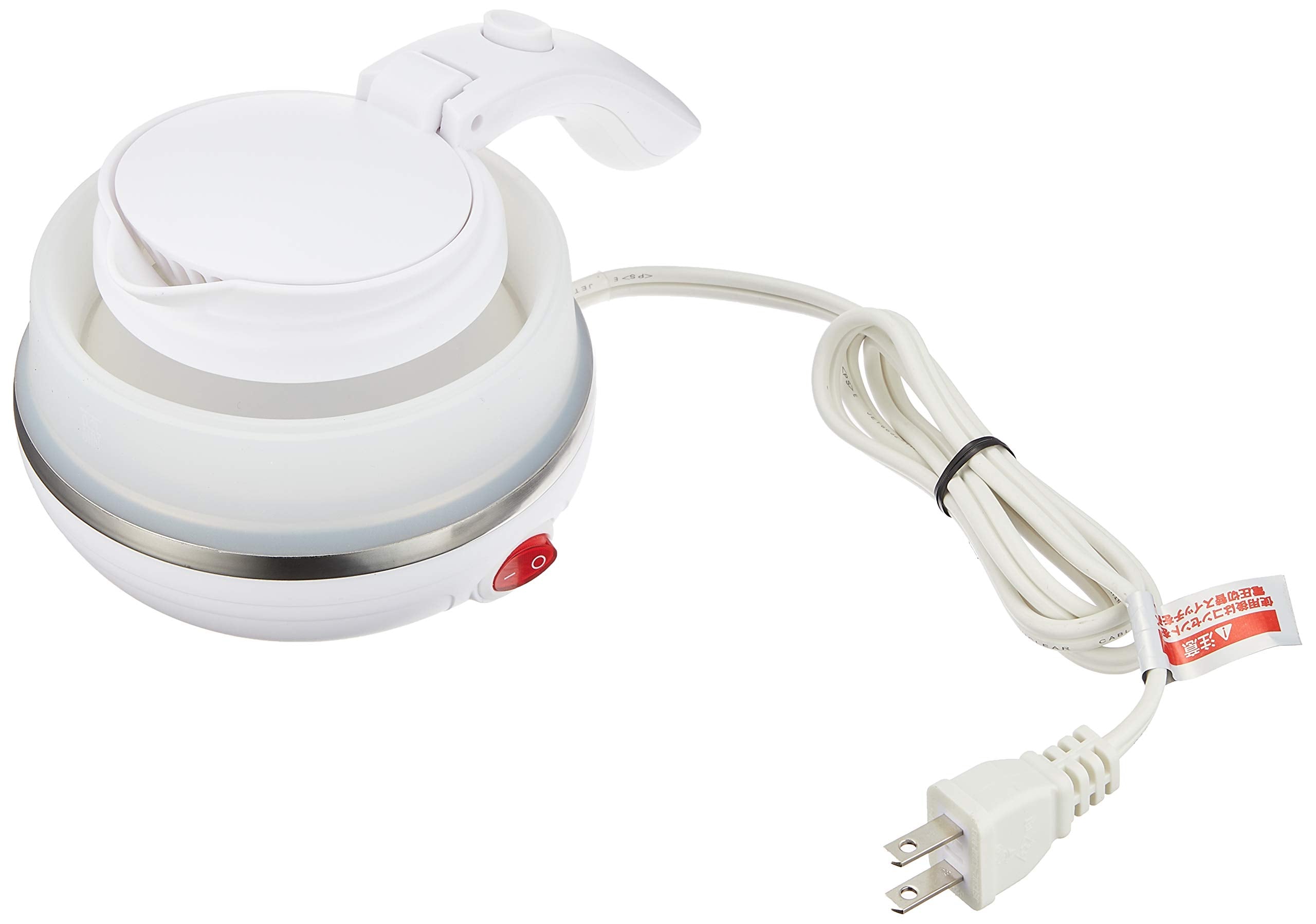 miyoshi co.,ltd MCO Foldable Travel Kettle 500ml Voltage Switchable White MBE-TK02/WH