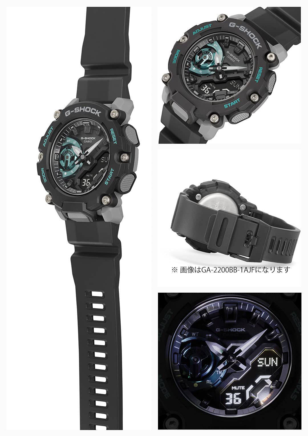 [Casio] G-Shock Watch [Domestic Genuine Product] Carbon Core Guard Structure GA-2200M-1AJF Men's Black