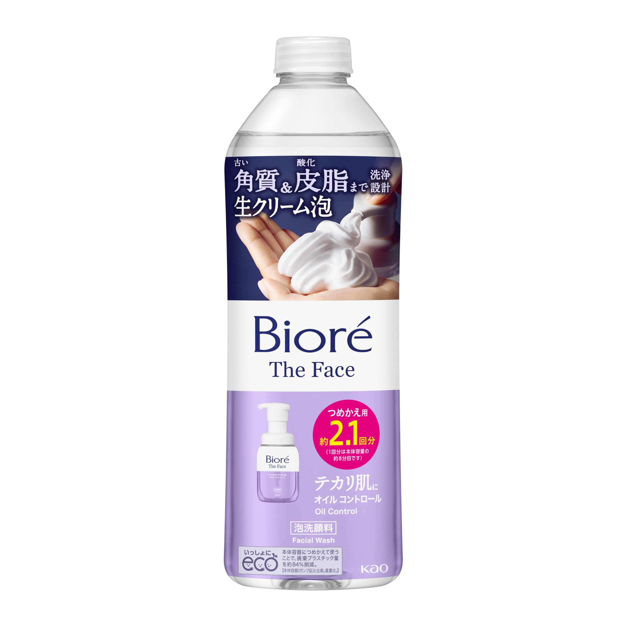 비올레 Bioré 더 페이스 오일 컨트롤 리필용 340ml(약 2.1회분)[거품 세안]