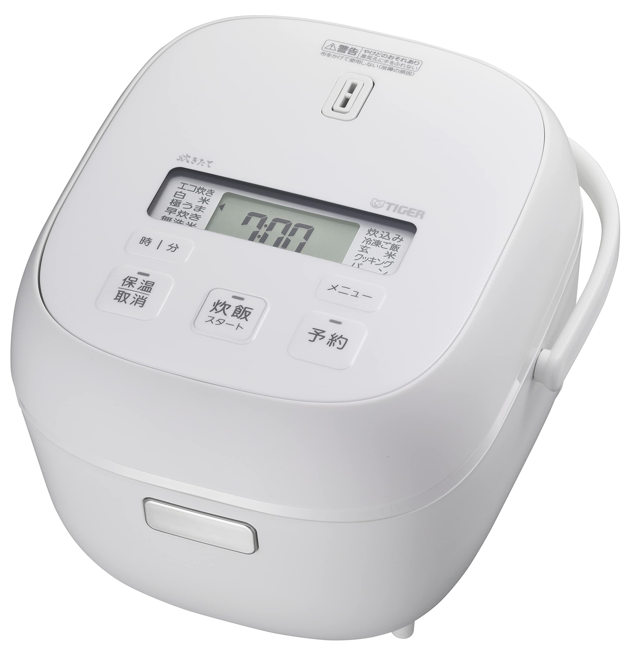 Tiger Thermos Rice Cooker 3 Cups Living Alone Far Red Black Special Thick Pot Low Temperature Cooking Bread Baking Frozen Rice Quick Cooking Microcomputer Matte White JBS-A055WM