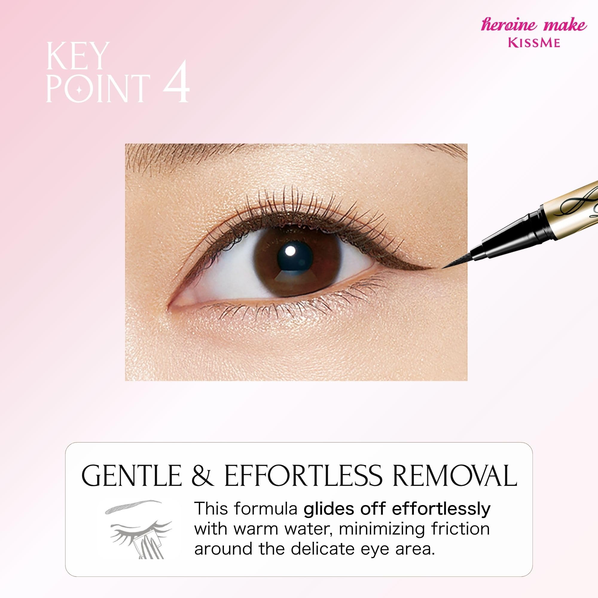 Heroine Make Prime Liquid Eyeliner Rich Keep 01 Jet Black 0.4mL Brush Tip 0.1mm Domestic Extra Fine Brush Waterproof Formula Hot Water Off