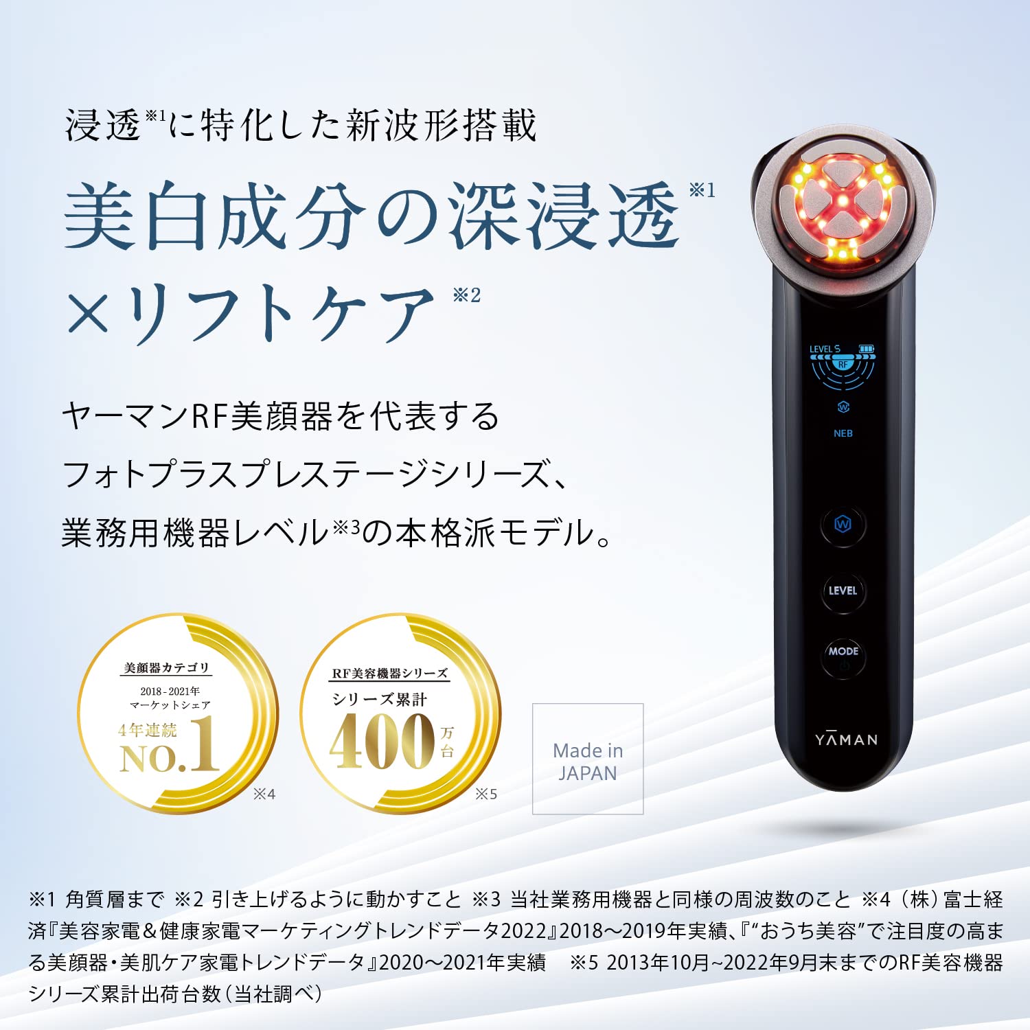 YA-MAN Facial Beauty Device Photoplus Prestige SP Lift M22 Black
