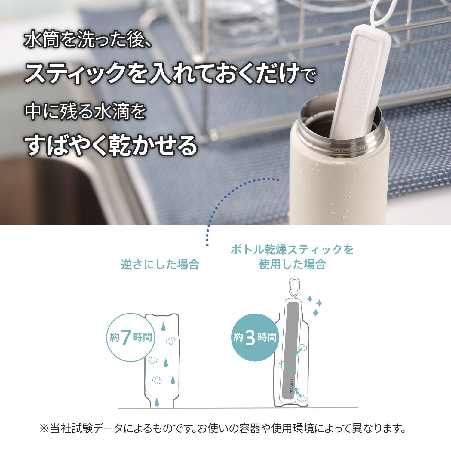 Marna Ecocarat Bottle Drying Stick (Diatomaceous Earth Free/Quick Drying/Pink) Water Bottle Drying (Dehumidifying Quick Drying) Sweetwater Drainer K687P