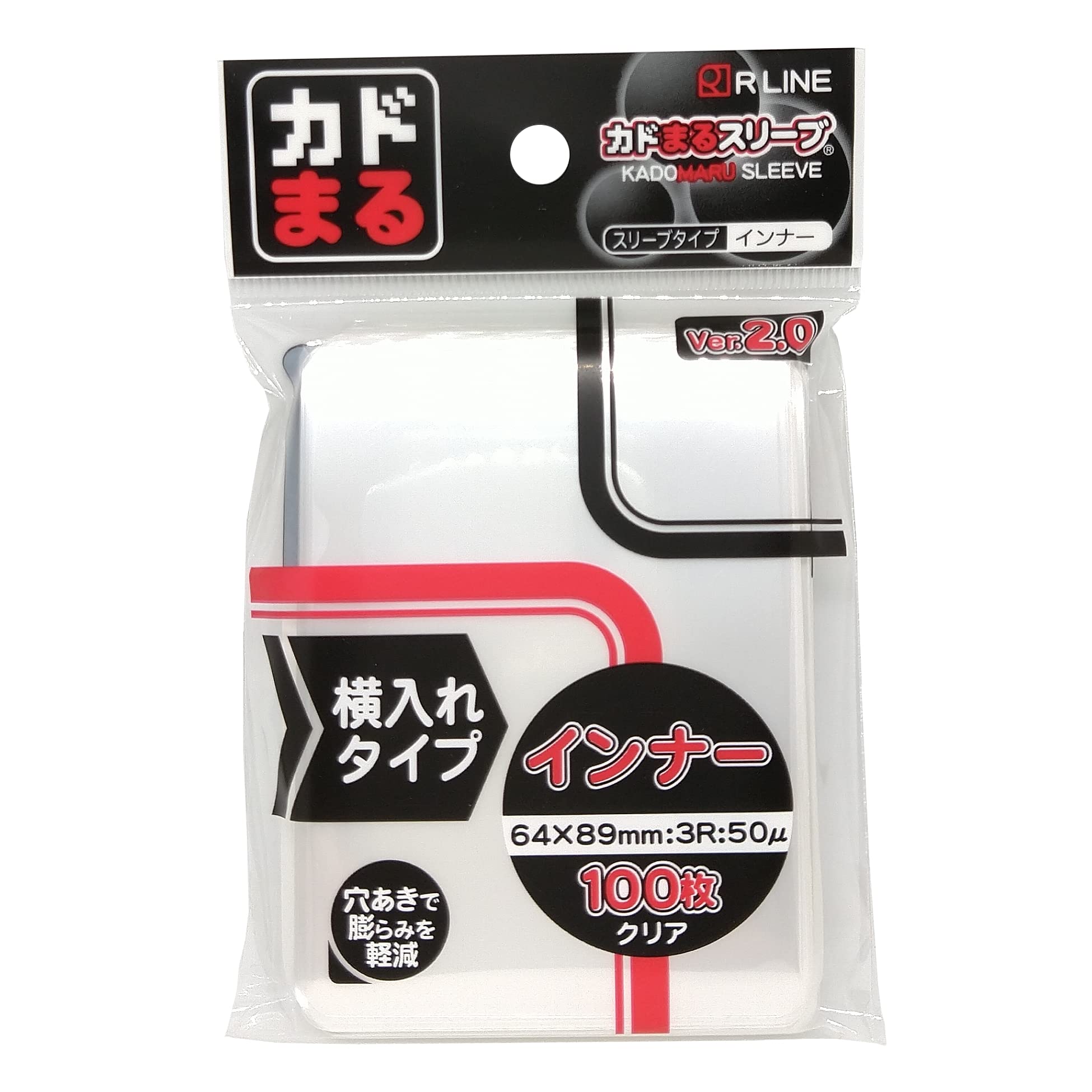 R LINE Kadomaru Sleeve Inner Clear Side Insertion 100 ชิ้น Ver.2