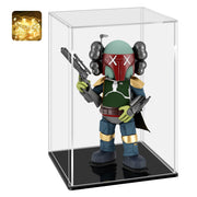 OTAKU Figure Case Acrylic Case Display Case UV Protection Collection Case Doll Case Base Black 15x15x25cm