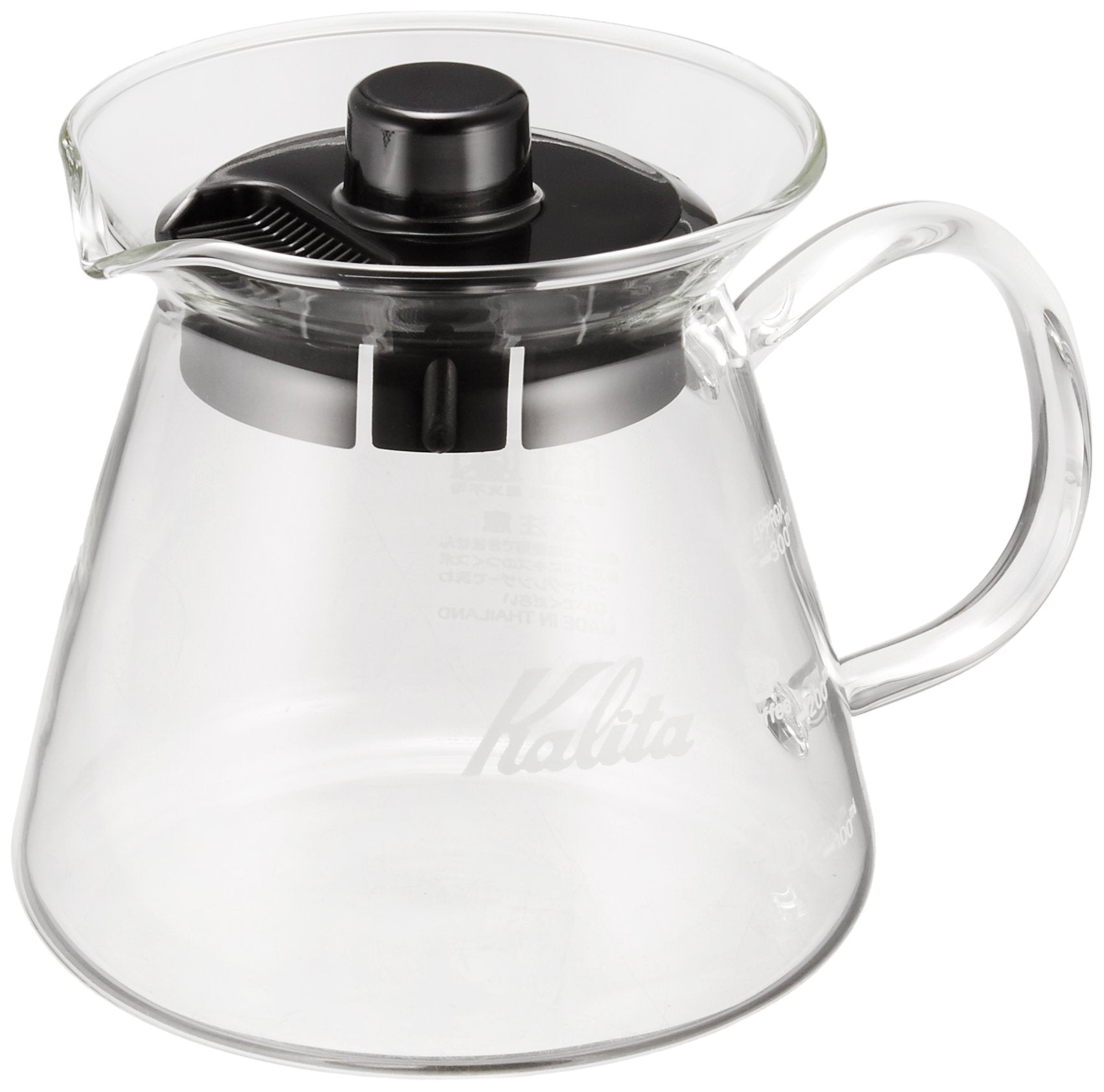 칼리타 Kalita 붓기 쉬운 커피 서버 보온 내열 유리 1~2인용 300ml 전자레인지 식세기 대응 300 서버 G #31253 커피 핸드 드립 기구 커피 카라페 데칸타 세련된 캠프 아웃도어 다방