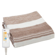 KODEN CWS403B-BG Electric Blanket, Bed, 130 x 80 cm, Brown, Washable, Antibacterial, Odor Resistant, Sleep/Good Morning Timer, Room Temperature Sensor, 12h OFF, Slide Temperature Adjustment, Dust Mite Killer