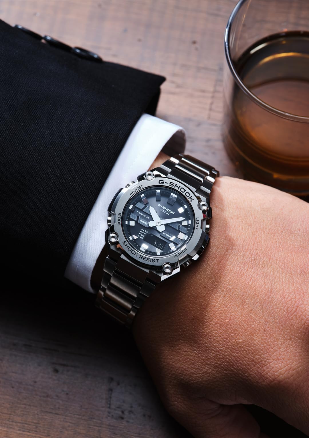 [Casio] G-Shock Watch [Domestic Genuine Product] G-STEEL Bluetooth Equipped with Solar GST-B600D-1AJF Men's Silver
