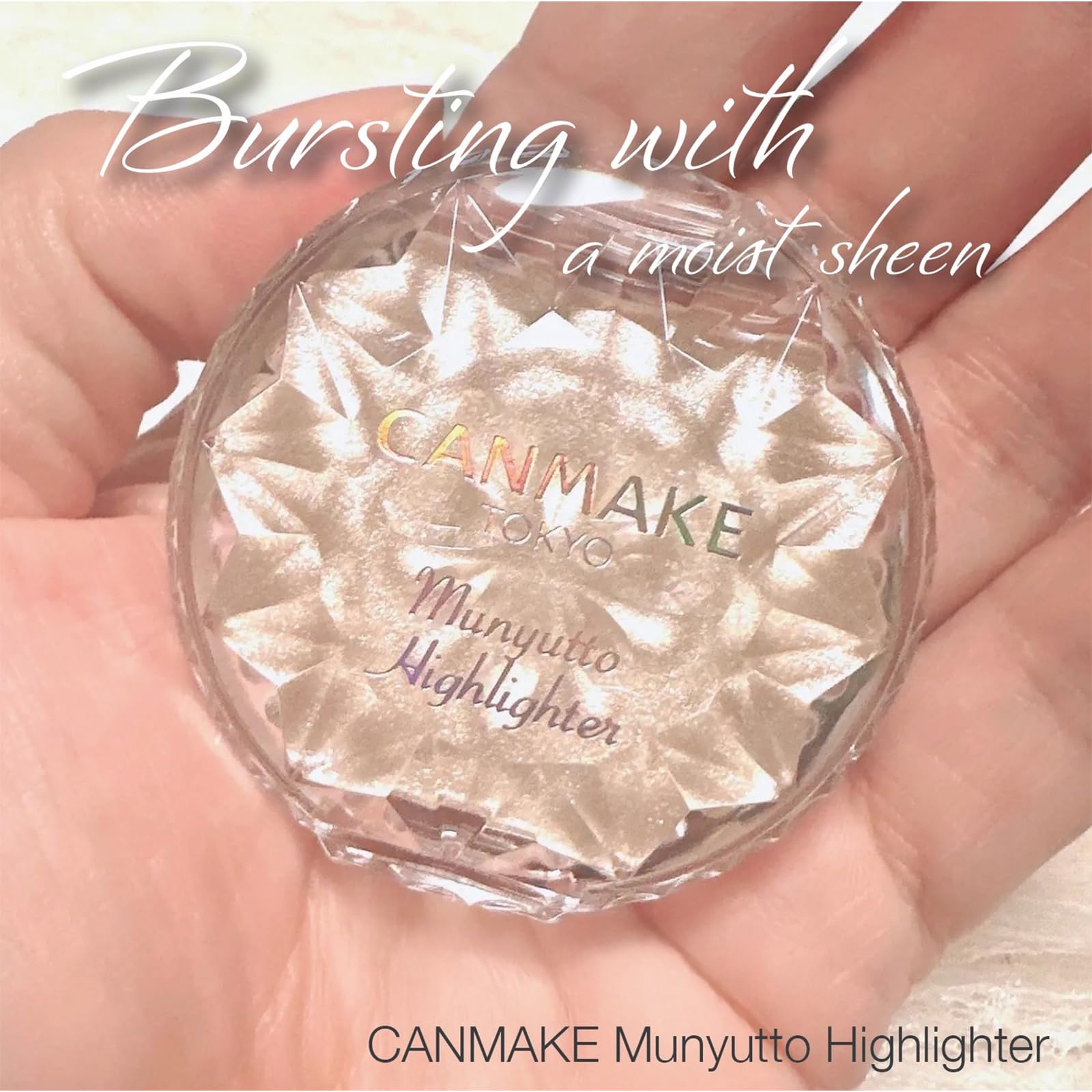 Canmake Munyutto Highlighter 02 Rose Quartz 3.8g Raw Rare Highlighter Adhesive Smooth Pink