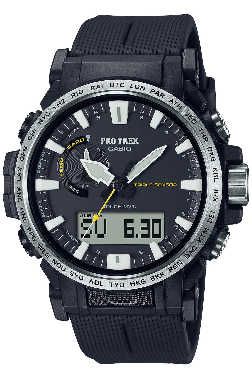 [Casio] Protrek Watch [Domestic Genuine Product] Climber Line Radio Solar Biomass Plastic PRW-61-1AJF Men's Black