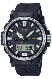[Casio] Protrek Watch [Domestic Genuine Product] Climber Line Radio Solar Biomass Plastic PRW-61-1AJF Men's Black