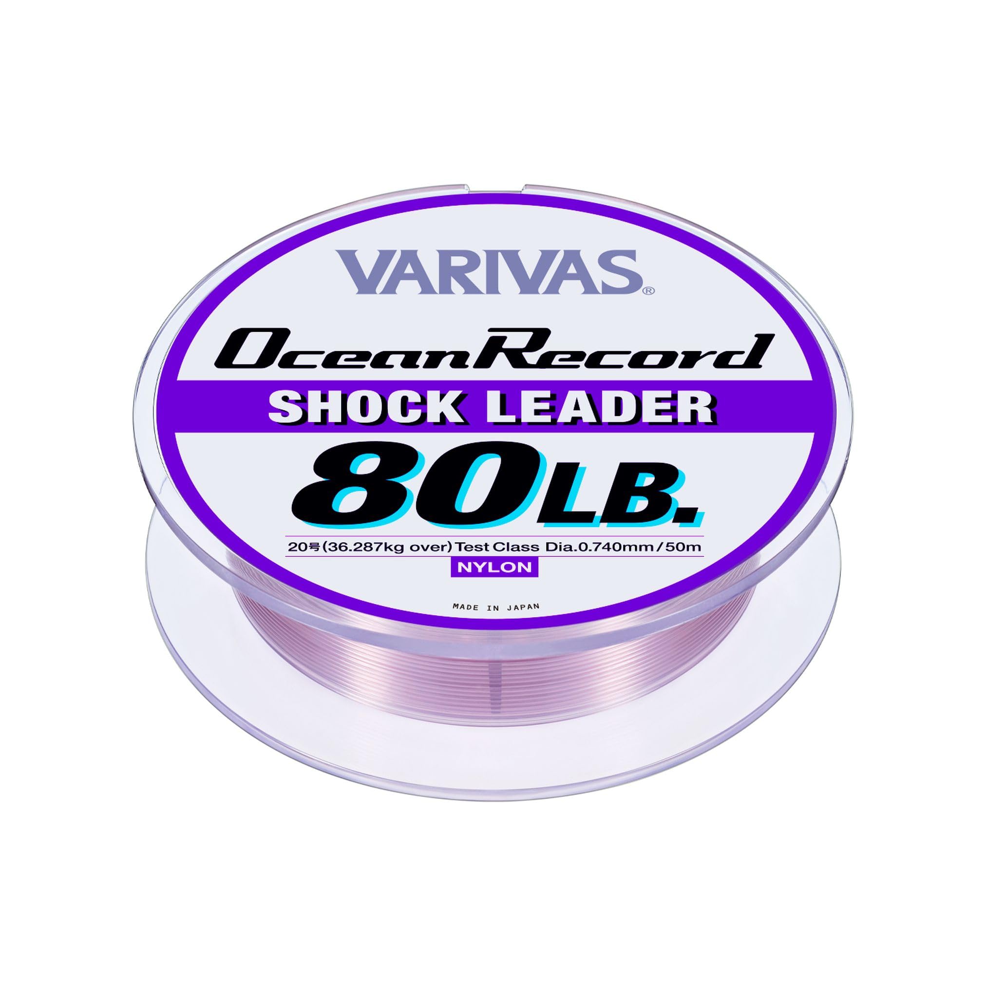 Maurice VARIVAS Leader Ocean Record Shock Leader Nylon 50m No. 20 80lb Misty Purple