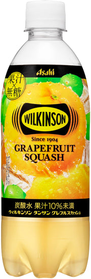 Wilkinson Tansan Greffle Squash 490ml x 24 bottles [carbonated water] [unsweetened] [grapefruit] [fruit juice] [Asahi Beverages]