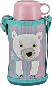 Tiger Water Bottle 600ml Direct Drinking Cup Included 2WAY Stainless Steel Bottle with Pouch Sahara Korobokkuru Polar Bear MBR-C06GPS