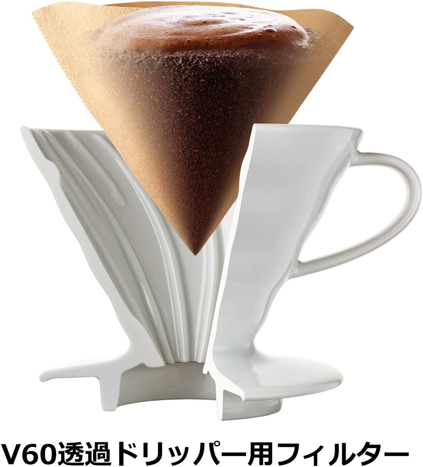 HARIO V60 paper filter 02M for 1 to 4 cups, 500 pieces, misarashi VCF-02-100M