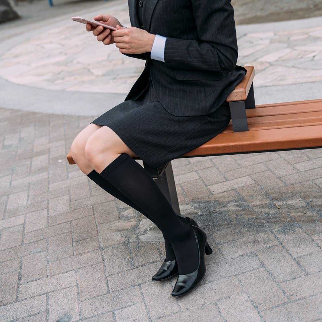 Slim Walk Compression Socks Beautiful Legs High Socks S-M Black Compression Socks AskDoctors Calf Sole Arch Support