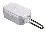 CAPTAIN STAG Mestin Aluminum Square Cooker 1 Cup with Scale All Alumite Processing UH-4113 Silver