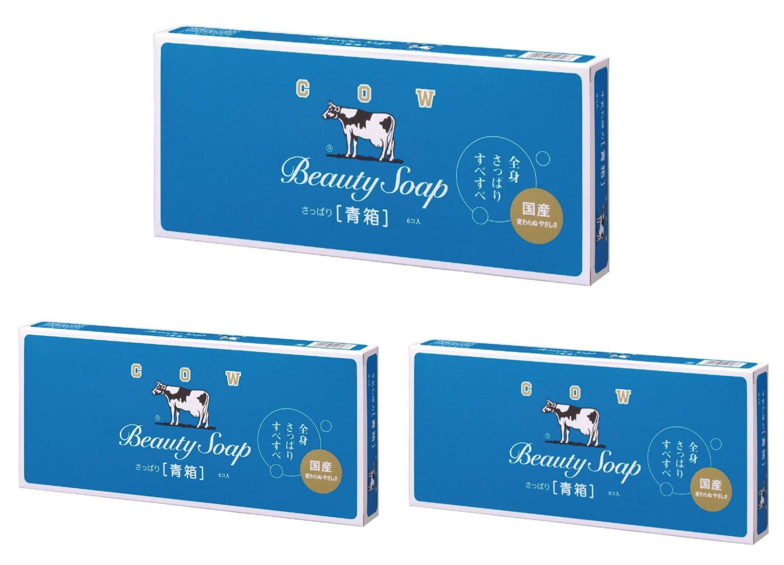 Milk Soap Cow Brand Soap Blue Box 85g 6 Pieces 3 Box Set