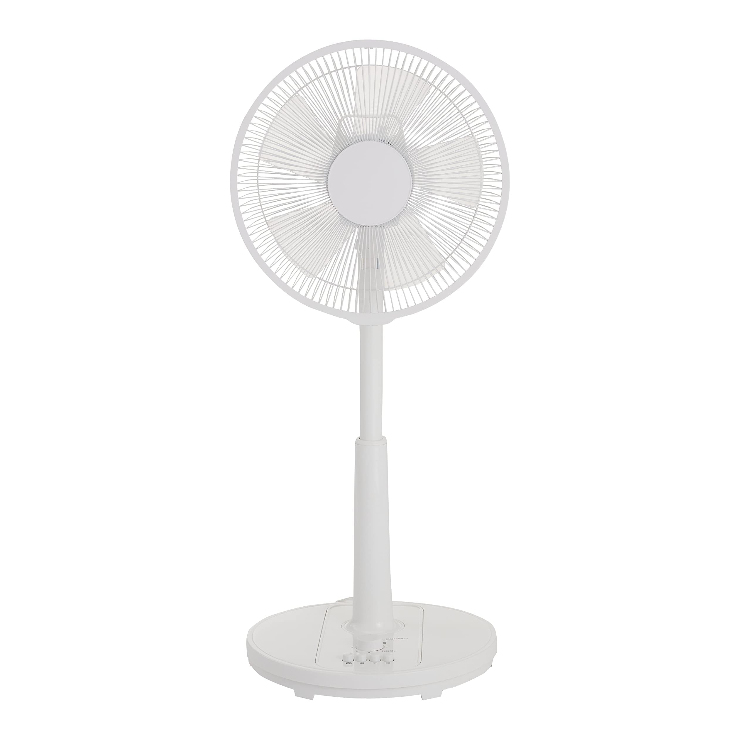 Basic living room fan, oscillating head, with timer function, 3 levels of airflow adjustment, white, blade diameter 30cm