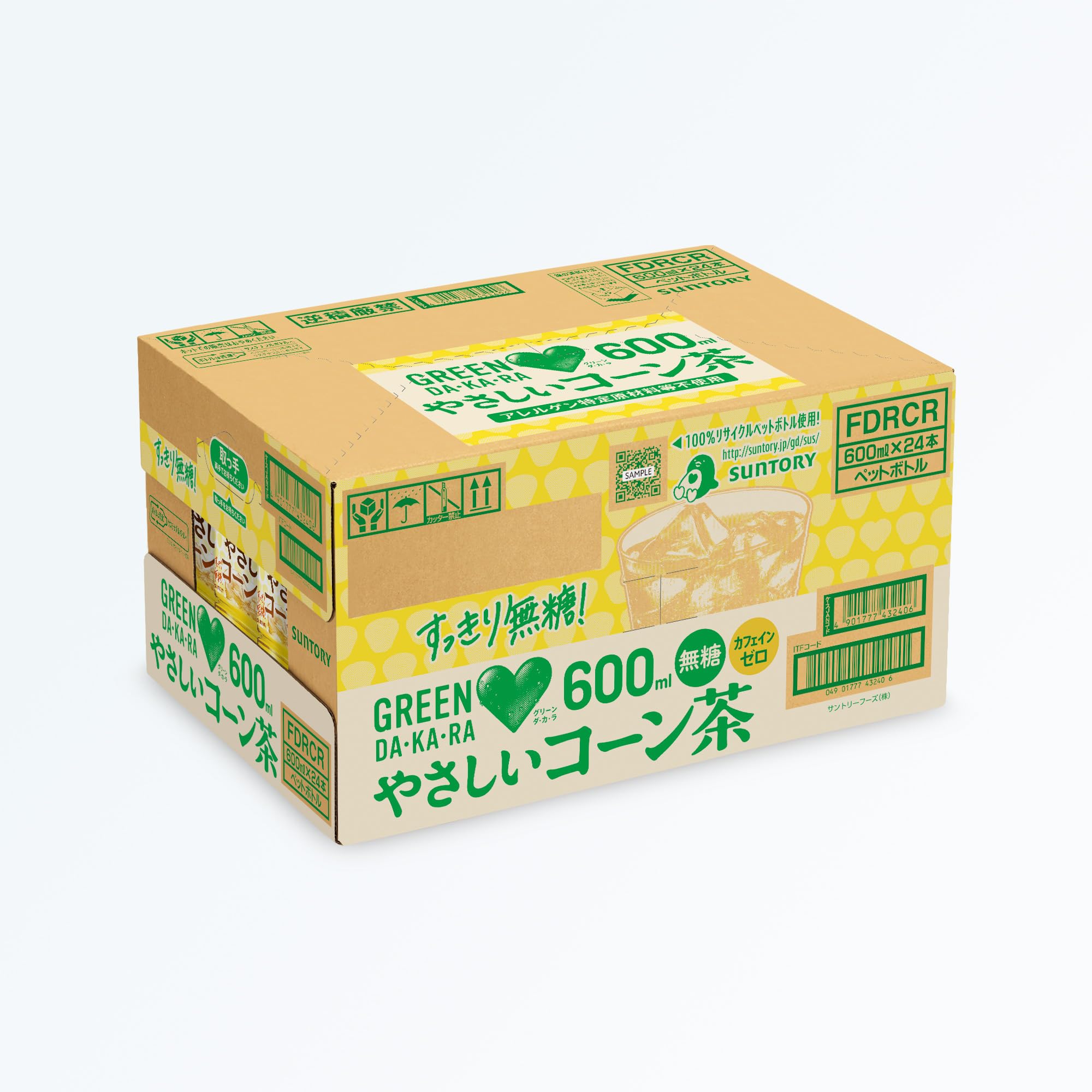 GREEN DA・KA・RA (Green Dakara) Suntory Easy Corn Tea Tea Decaffeinated 600ml x 24 bottles Now on sale in bulk