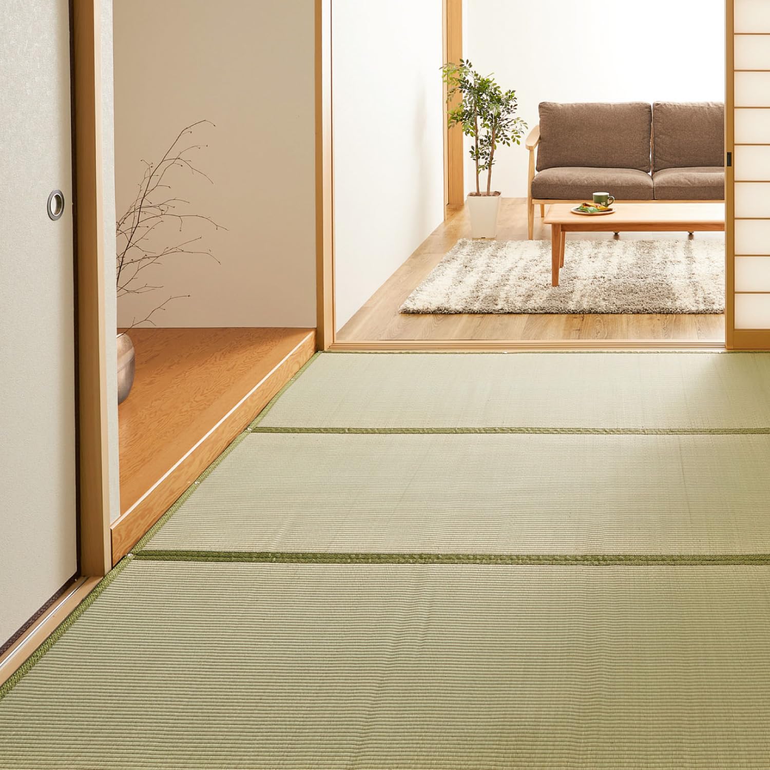 Hagiwara Free Cut Overlay Igusa Carpet Main 6 Tatami Tatami Approx. 286X382cm "HG" Double Weave with Backing Cutable DIY