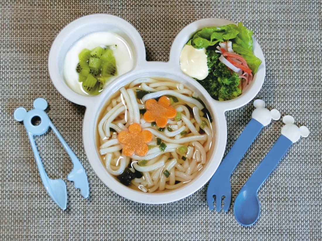 Nishiki Kasei Made in Japan Mickey Mouse First Udon Set 29 x 17.8 x 23.4cm Blue